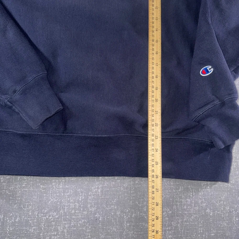 Champion Reverse Weave WVU West Virginia University Navy Blue Sweatshirt Large - Picture 5 of 9